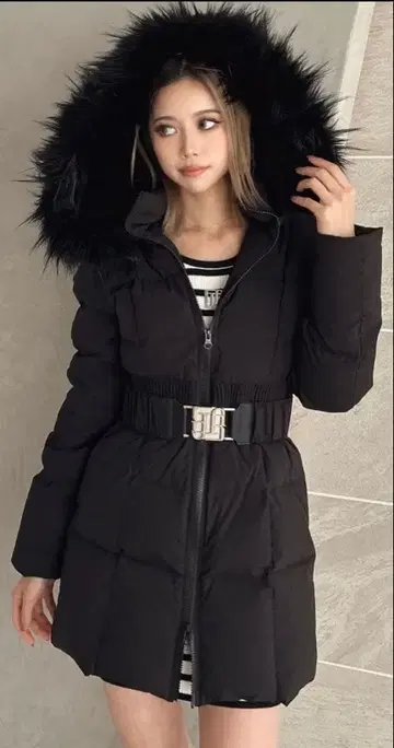 택 포함 새상품 제이다 롱 다운 코트