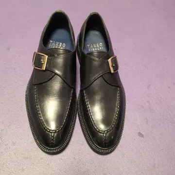 TAKEO KIKUCHI 블랙 가죽 드레스 슈즈