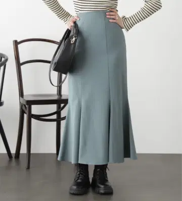 컬러 머메이드 스커트 블루그린