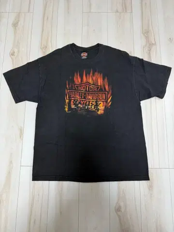 Harley-Davidson 프레임 프린트 T셔츠 XXL 빈티지