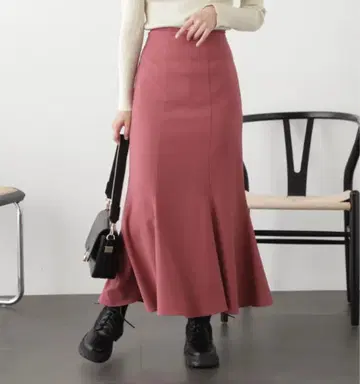 컬러 머메이드 스커트 핑크 계열