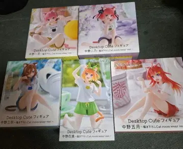 5등분의 신부 Desktop Cute 피규어 5체 세트 고양이 룸웨어