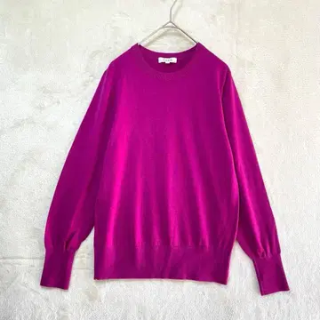 유니클로/캐시미어 100% 니트 스웨터/M/핑크 퍼플