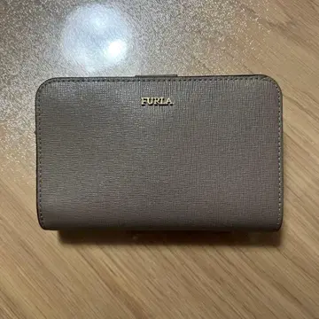 FURLA 접이식 지갑 그레이 가죽