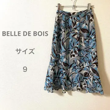 BELLE DE BOIS 꽃무늬 플레어 롱 스커트