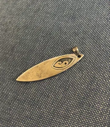 서핑보드 펜던트 탑 음양 마크 실버 925