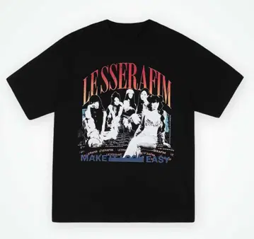 [미개봉 새상품] Lesserafim x Peaches T셔츠