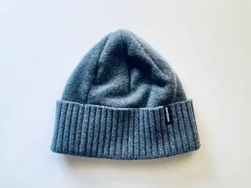 Patagonia 그레이 니트 모자 아크릴 울 혼방