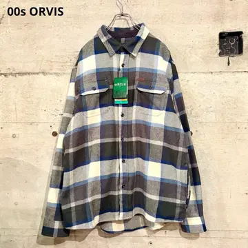 00s ORVIS 오비스 플란넬 셔츠 체크 데드스탁