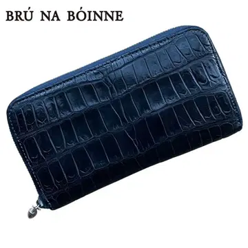 [ 초대 ] BRU NA BOINNE 크로커다일 롱 지갑 네이비