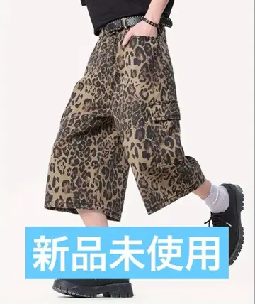 미사용 새상품 레오파드 무늬 카고 숏팬츠 XXL 사이즈
