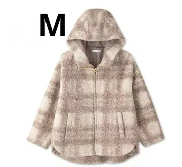 [새상품] tal.by yumi 시마무라 후드 부착 코트 체크 자켓