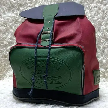 LACOSTE 프랑스제 빅 악어 복조리형 백팩 레트로 멀티 컬러