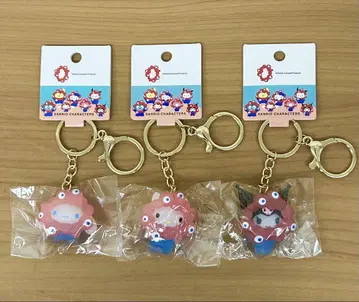 [ 새상품 ] 산리오 미야쿠미야쿠 클리어 컬러 키링 3개 세트