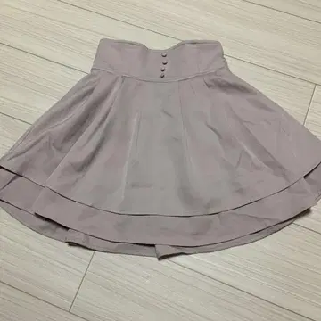 evelyn 에블린 연보라 플레어 스커트 미니 기장 버튼 포함