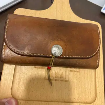 고로즈 3단 폴더형 지갑 새들 컬러