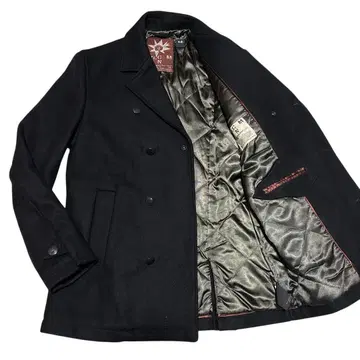 [레어] VOLCOM 볼컴 울 피코트 M 블랙 더블 브레스트