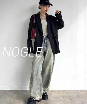 새상품 NOGLE 오버 사이즈 테일러드 자켓 블랙