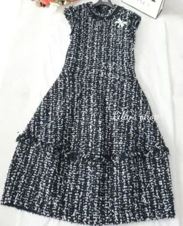 컨디션 최상 르네 니트 트위드 원피스