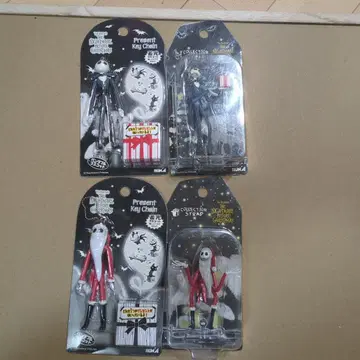 초 레어 나이트메어 비포어 크리스마스 키체인 4개 세트