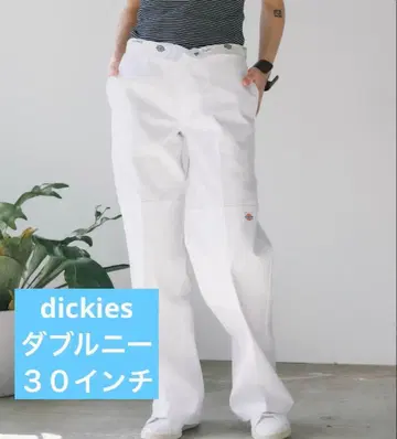 디키즈 dickies 화이트 워크 팬츠 코튼 혼방