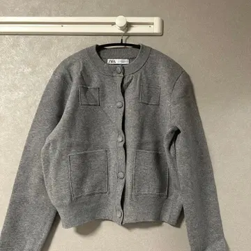 [새상품급] ZARA 그레이 가디건 긴팔
