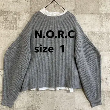 N.O.R.C 포근한 울 스웨터 캐시미어 혼방 볼륨 소매 니트