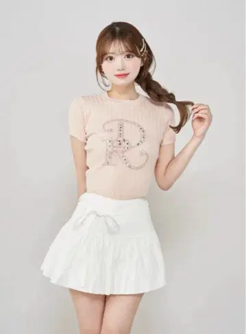 Darich 비쥬 리브 니트탑 핑크 DR