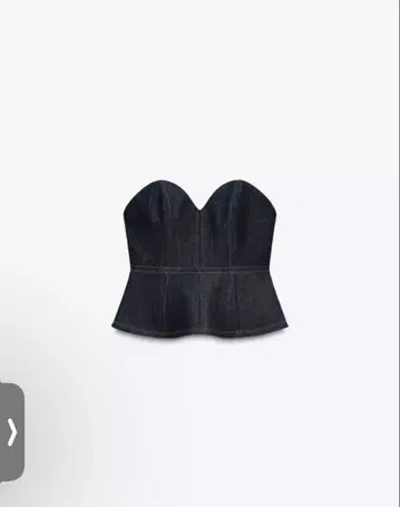 ZARA 데님 페플럼 뷔스티에 XS 사이즈 택 포함 미사용 새상품