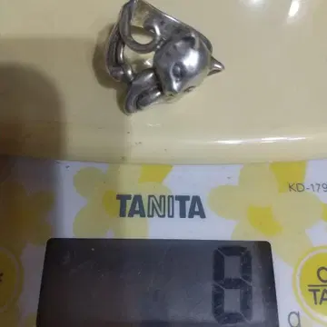 고양이 모티브 실버 반지 8호
