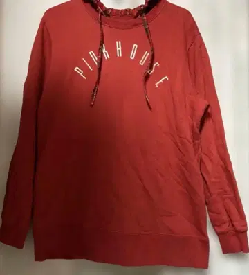핑크하우스 후드티 트레이닝복 빨간색 계열 로고 자수