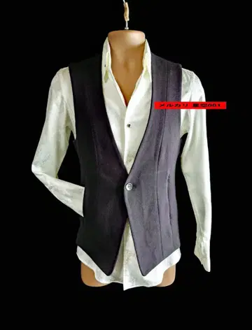 새상품급 SCHLUSSEL 블랙 베스트 블랙 2 슈리셀 베스트 수트 M