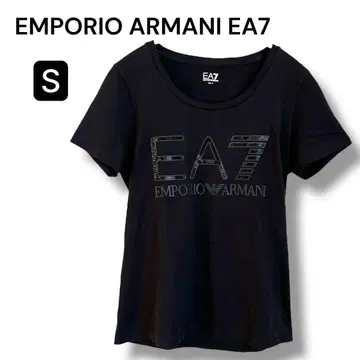 새상품급 EMPORIO ARMANI EA7 T셔츠 반팔 블랙 S 심플