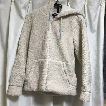 adidas 플리스 자켓 크림색