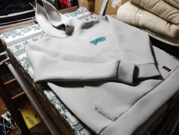 BUCKET - 그래픽 후드티 그레이지 L