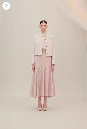 Airy jacquard skirt (Pink) Audire