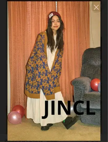 JINCL 진글 고릴라 니트 가디건 파파라피즈 빅 사이즈