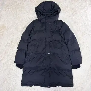 [ 레어 사이즈 ] GU 지유 히트 패디드 롱 코트+EC 블랙 XXL