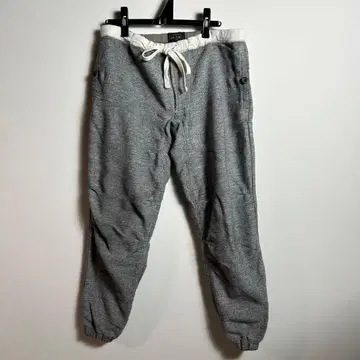 BEAMS + 이지 팬츠 맨투맨 조거 그레이 리브