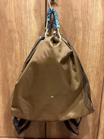 zattu 브라운 나일론 드로우 스트링 백팩