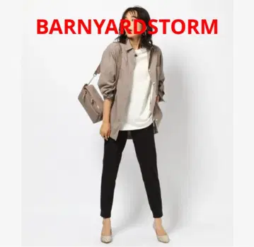 2회 착용 BARNYARDSTORM 밑단 리브 조거 팬츠 블랙 549