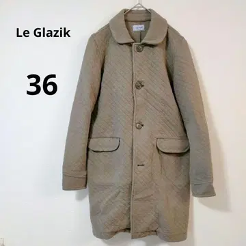 하자품 Le Glazik 루 그라직 카키 퀼팅 코트 36 S 면
