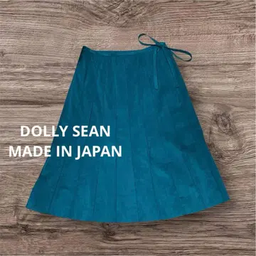 도리신 MADE IN JAPAN 스웨이드 플레어 스커트 리본 포함
