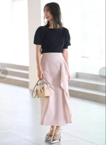 CELFORD 플럼 타이트 스커트 핑크