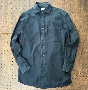 폴스미스 런던 남성용 M 긴팔 셔츠 무지 블랙