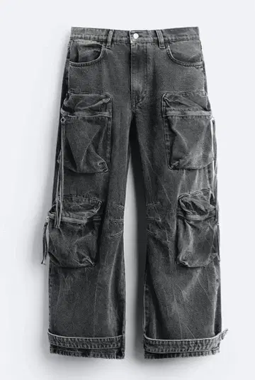 완판템 ZARA 포켓 UTILITY 데님 팬츠 38 사이즈 Y2K