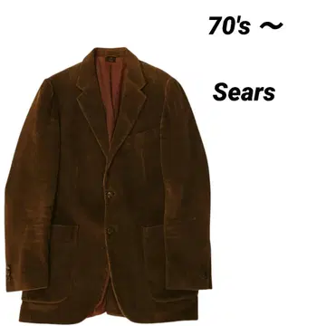 70's ~ Sears 굵은 폭 코듀로이 테일러드 자켓 USED