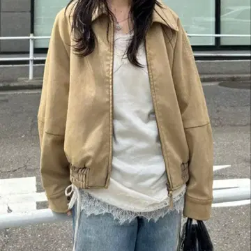 [ 미사용 새상품 ] moussy F/SUEDE GATHER 블루종