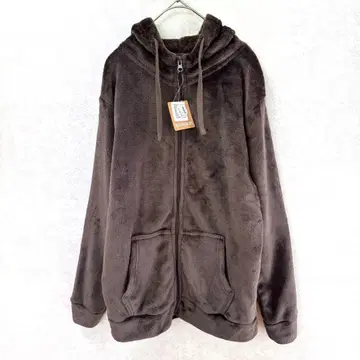 돈키호테 보아 후드티 복슬복슬 플리스 브라운 L