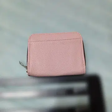 핑크 가죽 코인 케이스 지퍼식